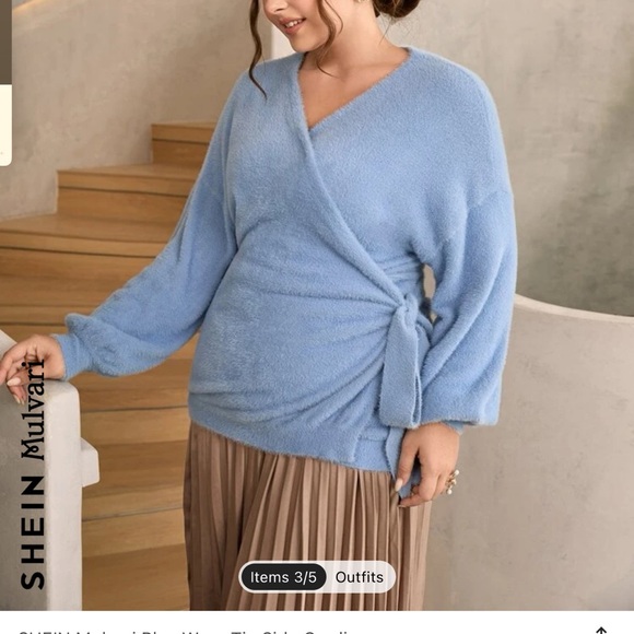 Wrap tie side cardigan/sweater - Picture 3 of 4